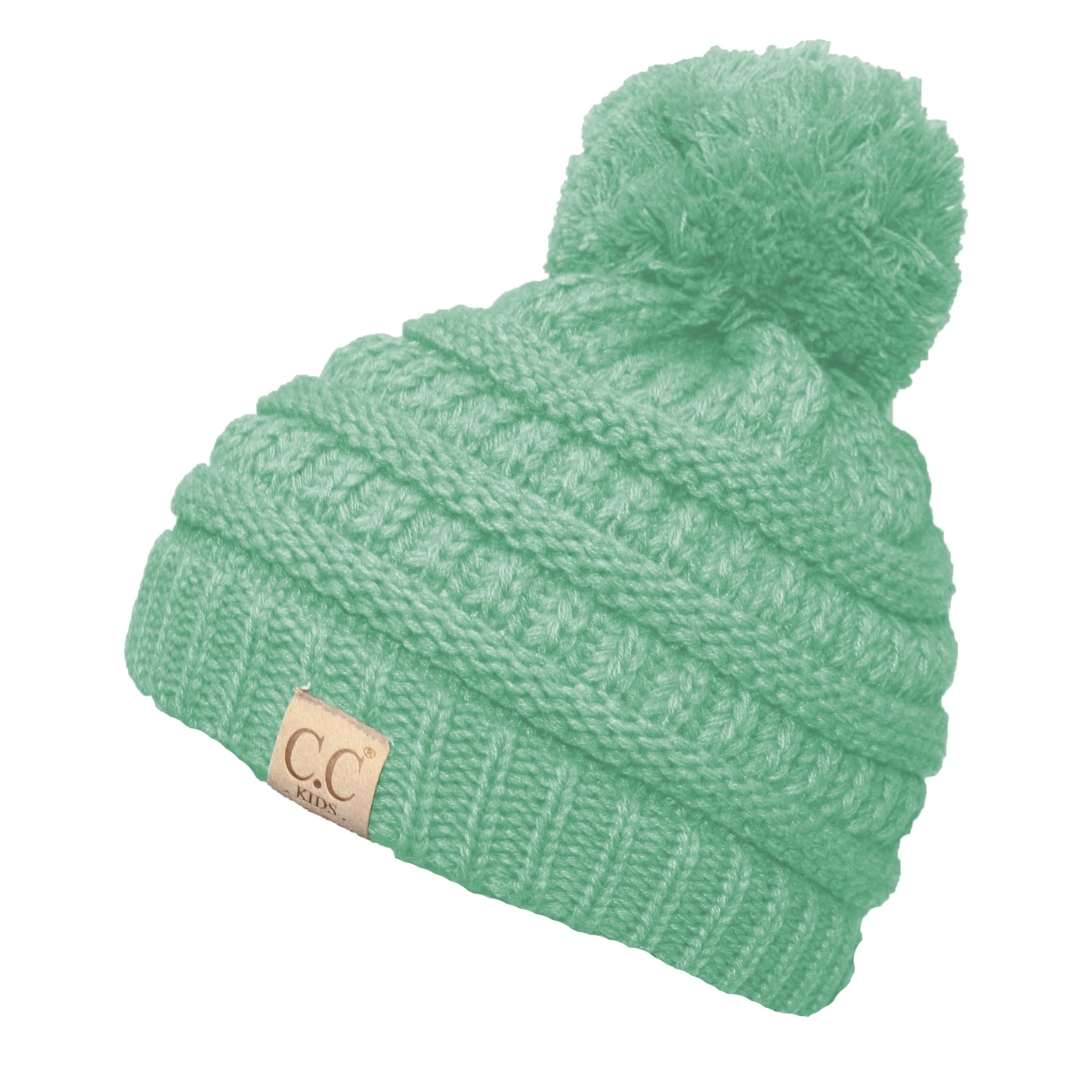 YJ-847 POM Mint Kid Beanie with Pom