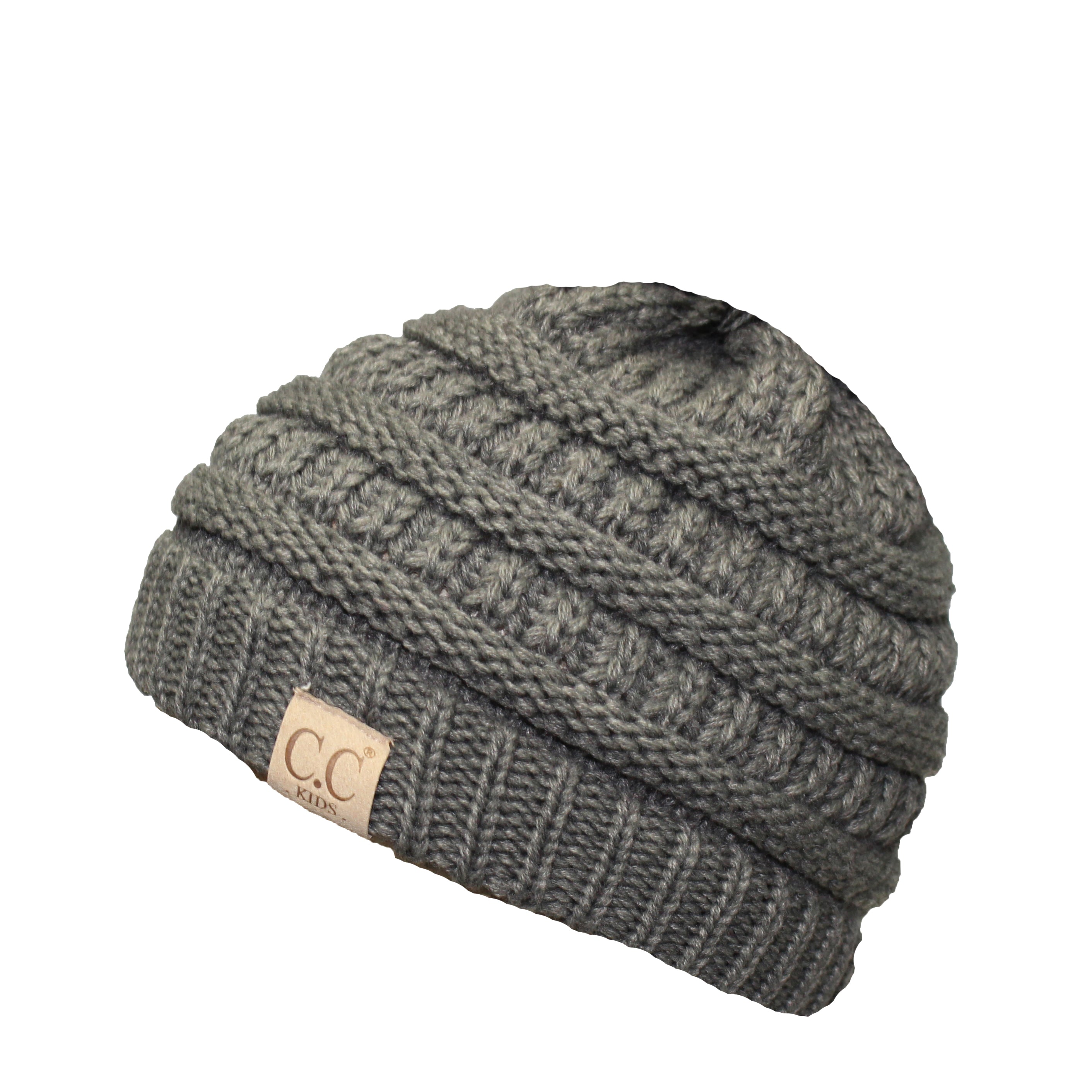 YJ-847 Light Melange Grey Kid Beanie